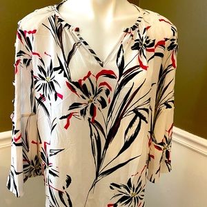 JLO Blouse with Peek A Boo Sleeve